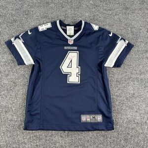Nike Jersey Boys Medium Blue NFL Cowboys Dak Prescott On Field NFL UNV Sign
